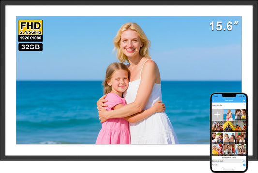 SSAWIFIFRAME 15.6 inch Large Digital Picture Frame 32GB WiFi Digital Photo Frame