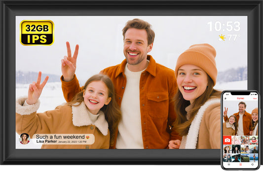 FRAMEO 15.6inch 32GB Digital Photo Frame with 1920x1080 FHD IPS LCD Touch Screen