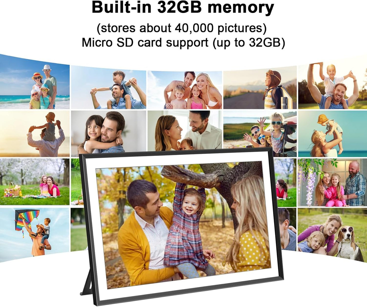 SSAWIFIFRAME 15.6 inch Large Digital Picture Frame 32GB WiFi Digital Photo Frame