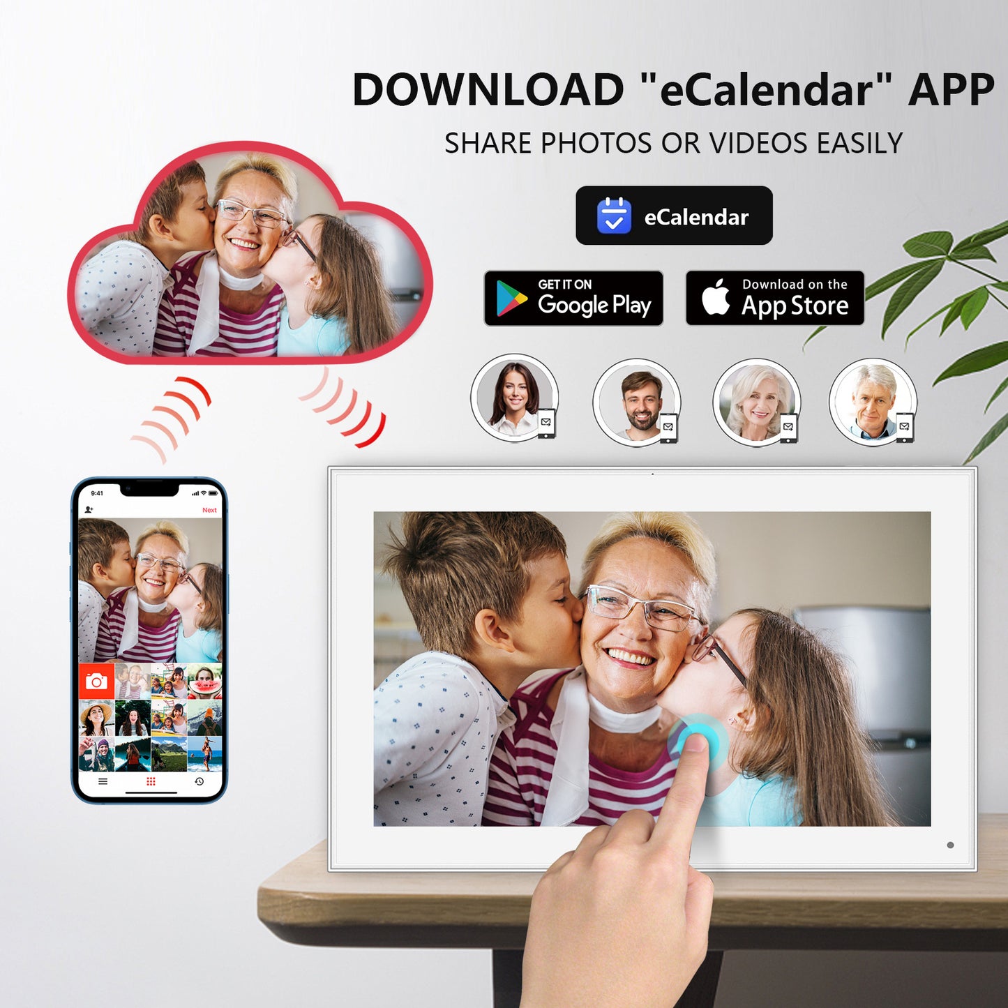 15.6 Inch Smart Digital Calendar IPS HD Touchscreen