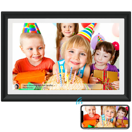 32GB 10.1 Inch WiFi Digital Picture Frame with 1280x800 HD IPS Touch Screen, Send Photo or Videos via App or Email,Support USB Drive/SD Card Extend Storage,Auto-Rotate,Wall Mountable