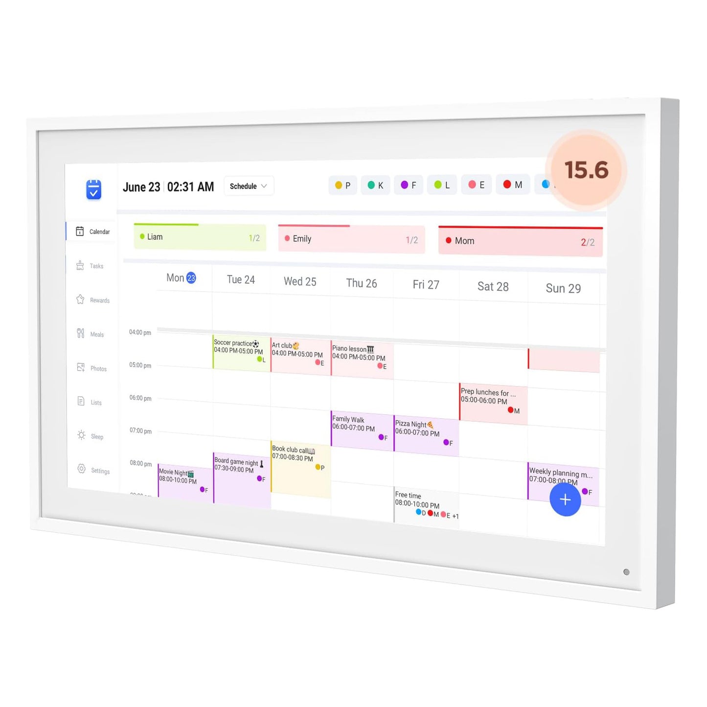 Smart Digital Calendar, Wall Electronic Calendar, IPS Full HD Touch Screen Display for Family Meal Planner Support - Streamline Household Organization