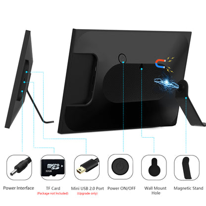 FRAMEO Smart Digital Picture Frame WiFi Cloud 10.1 Inch HD 1280x800 IPS Touch Screen Digital Frame with 32GB Storage Easy Setup to Share Photos or Video via Frameo APP Auto-Rotate Wall Mountable Black