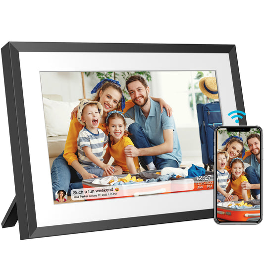 32GB 10.1 Inch WiFi Digital Picture Frame with 1280x800 HD IPS Touch Screen, Send Photo or Videos via App or Email,Support USB Drive/SD Card Extend Storage,Auto-Rotate,Wall Mountable