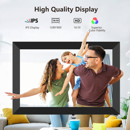 SSAWiFiFRAME Digital Photo Frame 10.1 inch WiFi Digital Picture Frame IPS Touch Screen 32GB Storage