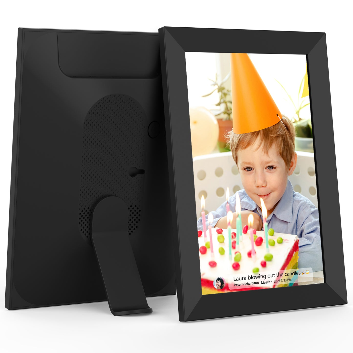 10.1 inch FRAMEO WiFi Digital Picture Frame, IPS Touch Screen Smart Cloud Photo Frame with 32GB Storage, Share Photos or Videos via Free Frameo APP Anywhere Anytime, Auto-Rotate, Wall Mountable