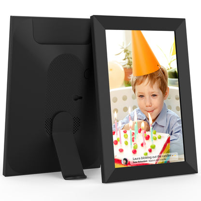 10.1 inch FRAMEO WiFi Digital Picture Frame, IPS Touch Screen Smart Cloud Photo Frame with 32GB Storage, Share Photos or Videos via Free Frameo APP Anywhere Anytime, Auto-Rotate, Wall Mountable