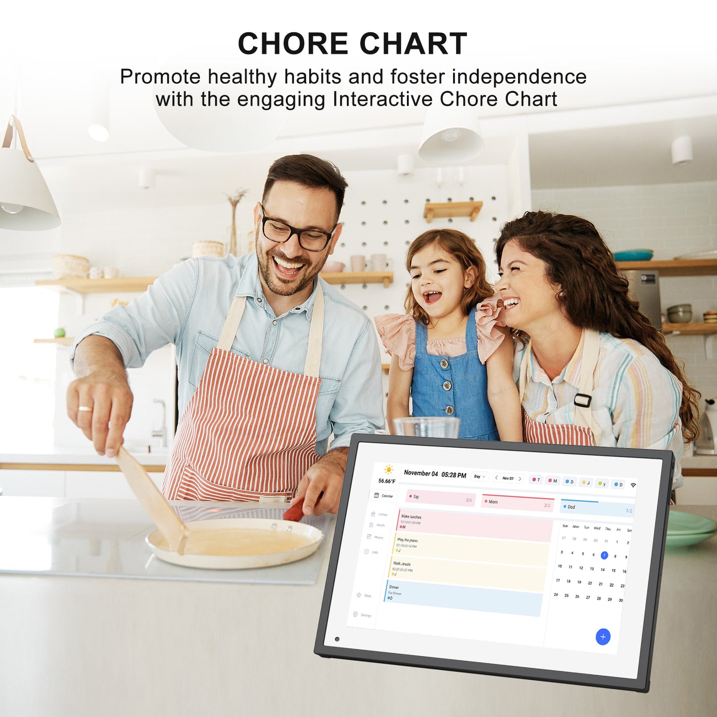 10.1 Inch Smart Digital Calendar IPS HD Touchscreen Built-in Digital Picture Frames Function