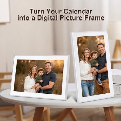 15.6 Inch Digital Calendar, Smart Digital Calendar Planner & Chore Chart, IPS FHD 1920x1080 Touchscreen Display for Family Schedules, Desk Stand Included, Digital Picture Frame to Share Photos&Videos