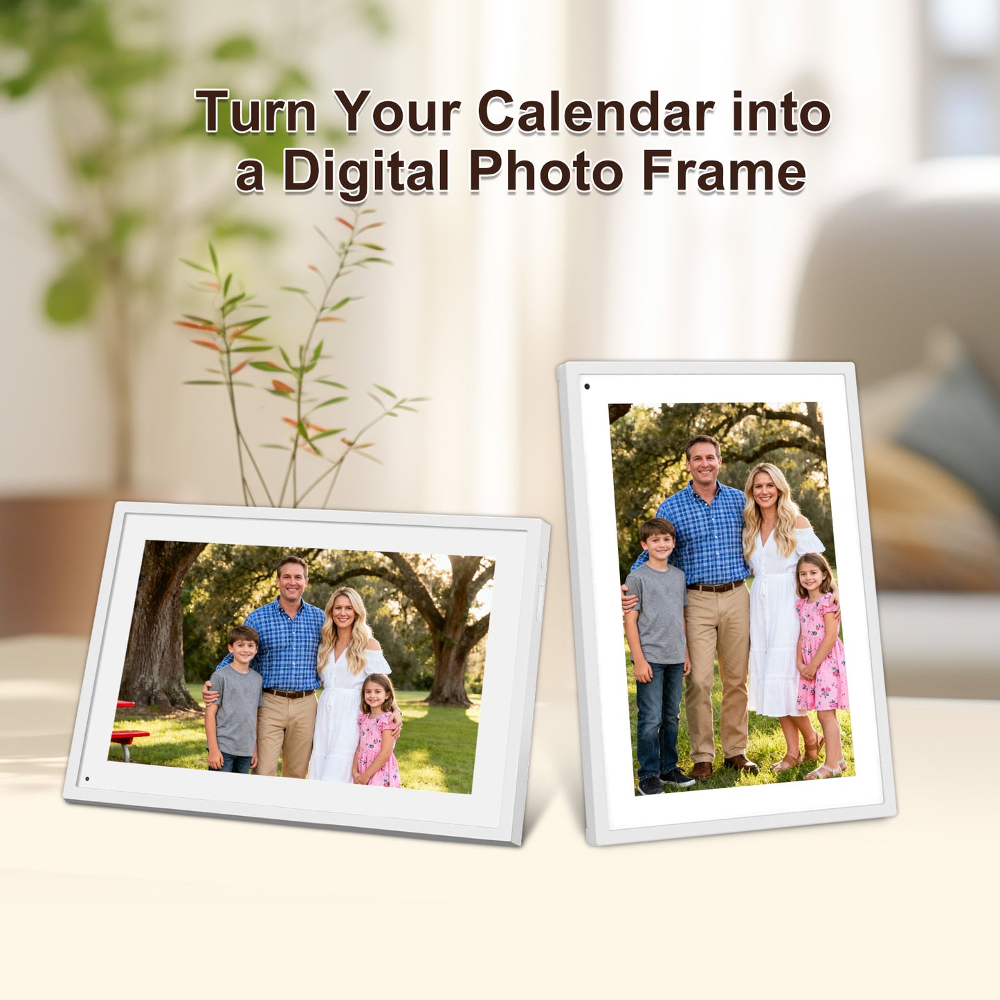 10.1 Inch Smart Digital Calendar Planner & Chore Chart, IPS HD Touchscreen Interactive Display for Family Schedules, Desk Stand Included - Share Photos/Videos