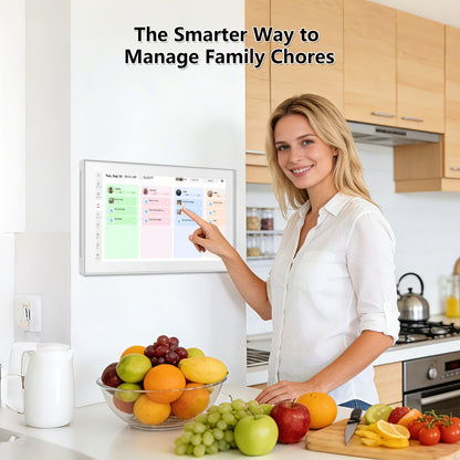 15.6 Inch Wall Planner Digital Calendar & Chore Chart, Smart Touchscreen Interactive Display for Family Schedules, Hearth Display Digital Calendar, Great for Organizing Your 2026-2027 Year