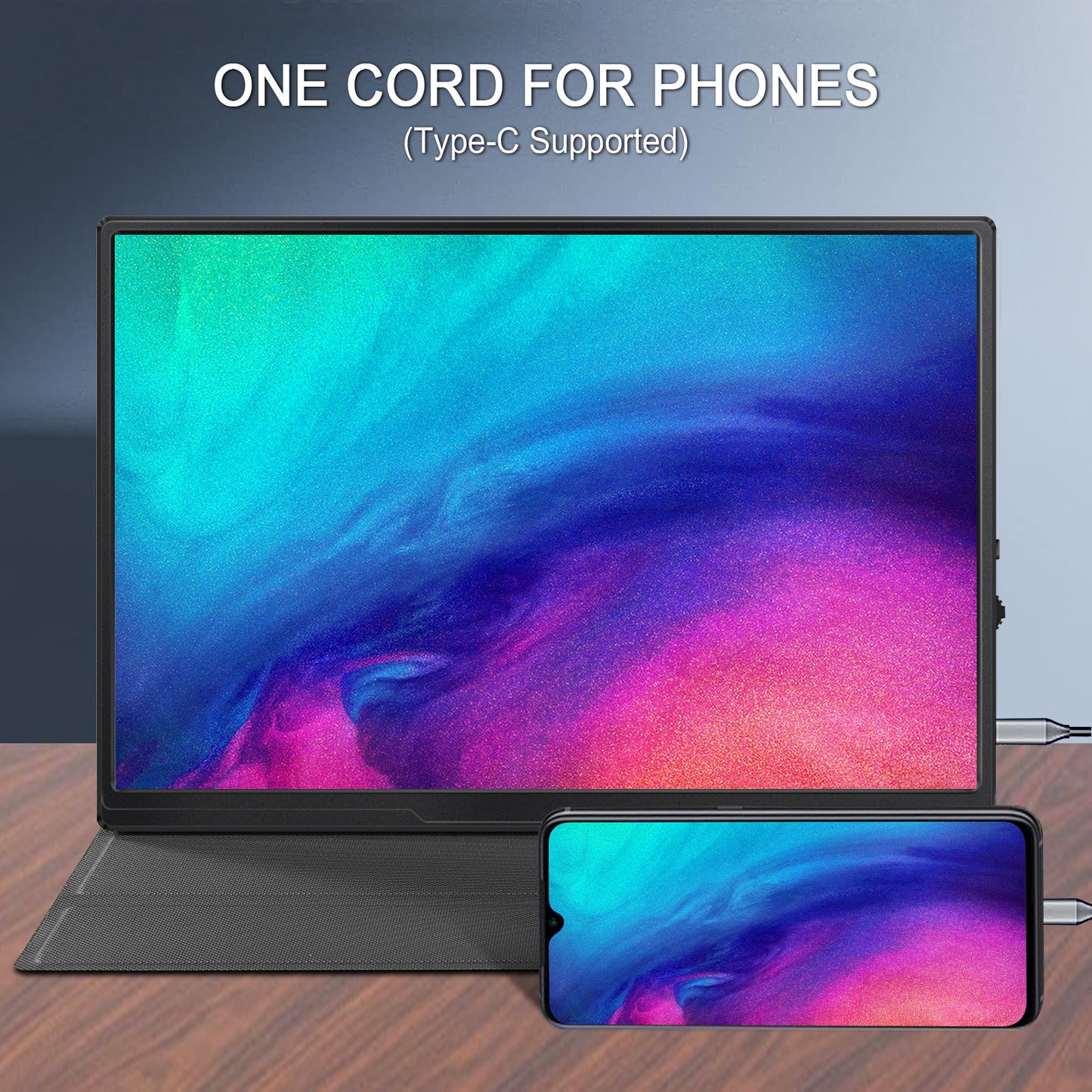10.5inch Portable Monitor 1920x1280P FHD IPS Screen USB-C Laptop Monitor HDMI Second External Monitor for Laptop,PC,Mac Phone,PS,Xbox,Swich,IPS Ultra-Thin Zero Frame Gaming Monitor/Premium Smart Cover