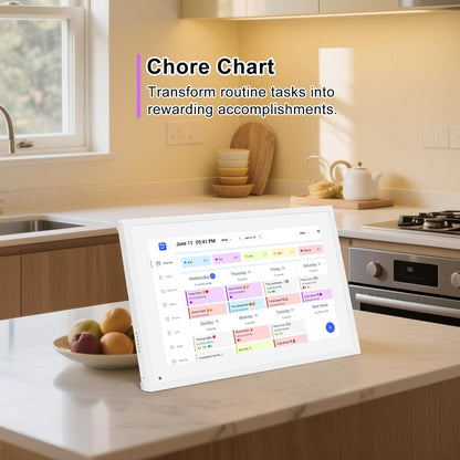10.1 inch Digital Calendar & Chore Chart, Smart Touchscreen Display for Family Schedules, Hearth Display Family Planner, Digital Photo Frame, Great for Organizing Your 2026-2027 Calendar