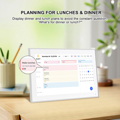 15.6 Inch Digital Calendar Wall Touch Screen Syncs All Calendar Apps To Do List Notepad Family Calendar Electronic Wall Calendar Chore Chart for Kids Adults Meal Planner Smart Calendar