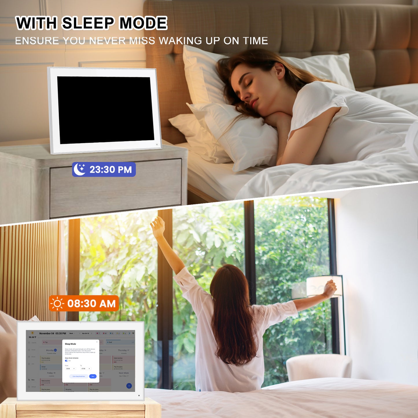 15.6 Inch Digital Calendar Wall Touch Screen Syncs All Calendar Apps To Do List Notepad Family Calendar Electronic Wall Calendar Chore Chart for Kids Adults Meal Planner Smart Calendar