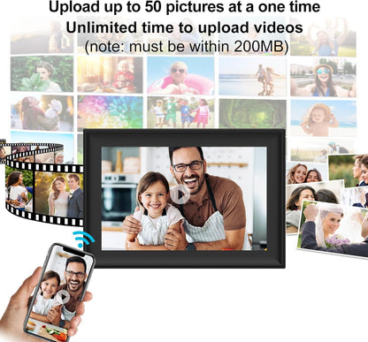 SSAWIFIFRAME 10.1 inch 32GB WiFi Digital Picture Frame with IPS Touch Screen