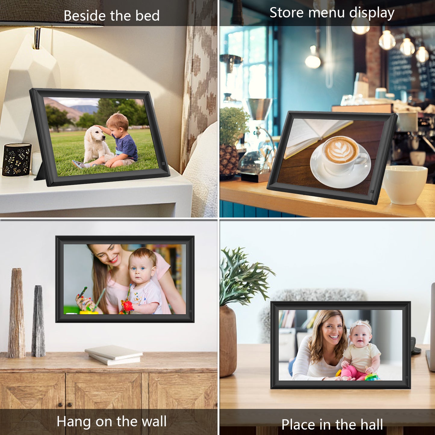 FRAMEO 15.6inch 32GB Digital Photo Frame with 1920x1080 FHD IPS LCD Touch Screen