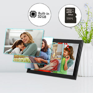 FRAMEO WiFi Digital Photo Frame, 10.1 Inch Digital Picture Frame, 1280x800 IPS LCD Touch Screen, Auto-Rotat Built in 32GB Memory, Share Moments Instantly via Frameo App from Anywhere, New Model Black