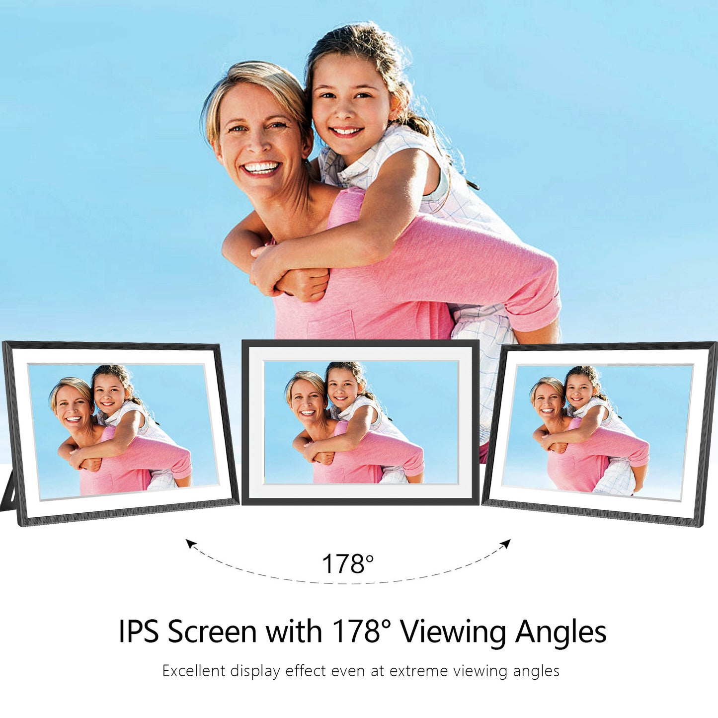 iYooker 10.1 inch FRAMEO Wifi Digital Picture Frame, 32GB IPS Smart Digital Photo Frame with Wifi and Frameo Free App, Auto-Rotate, Christmas Gift