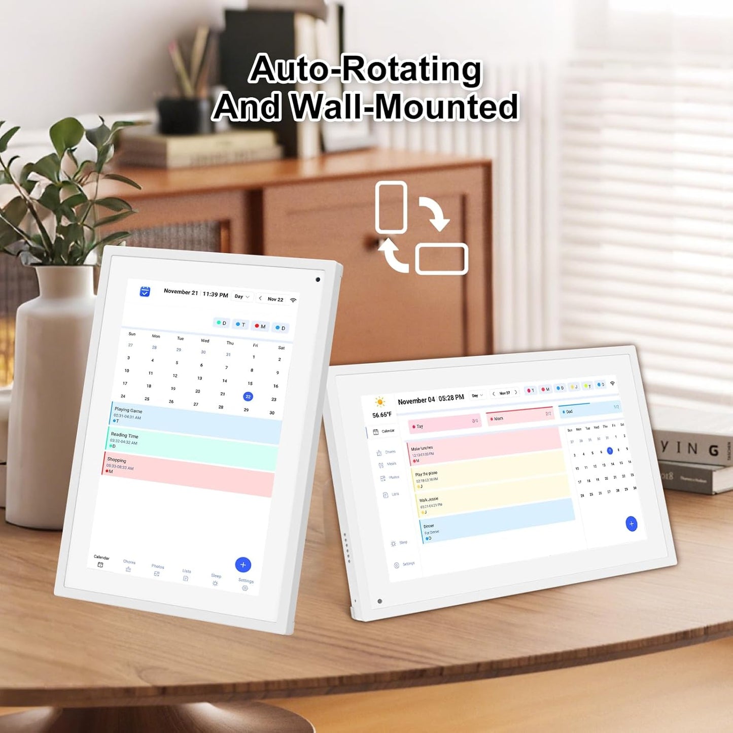 10.1 inch Digital Calendar & Chore Chart, Smart Touchscreen Display for Family Schedules, Hearth Display Family Planner, Digital Photo Frame, Great for Organizing Your 2026-2027 Calendar