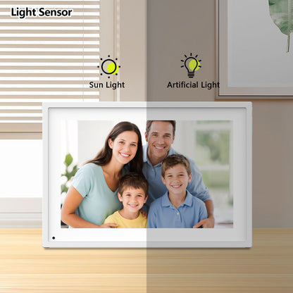 10.1" Digital Calendar, Meal Planner, Duty Chart, to Do List,HD Smart Touch Screen Home Interactive Smart Electron Calender - Built-in Digital Photo Frame Function (white, 10.1)