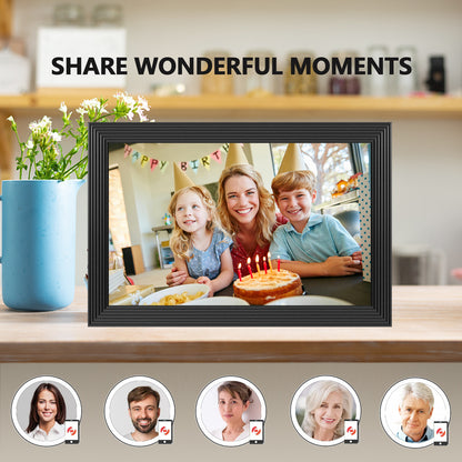 FRAMEO WiFi Digital Photo Frame, 10.1 Inch Digital Picture Frame, 1280x800 IPS LCD Touch Screen, Auto-Rotat Built in 32GB Memory, Share Moments Instantly via Frameo App from Anywhere, New Model Black