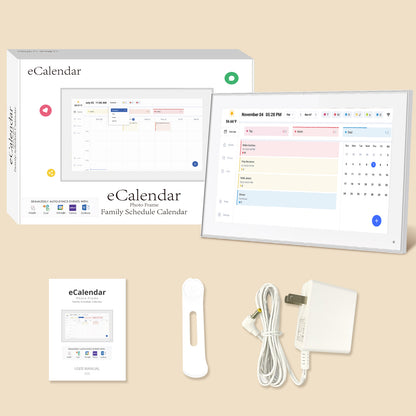 15.6 Inch Smart Digital Calendar Wall Planner & Chore Chart, IPS FHD 1920x1080 Touchscreen Interactive Display for Family Schedules, Streamline Household Organization