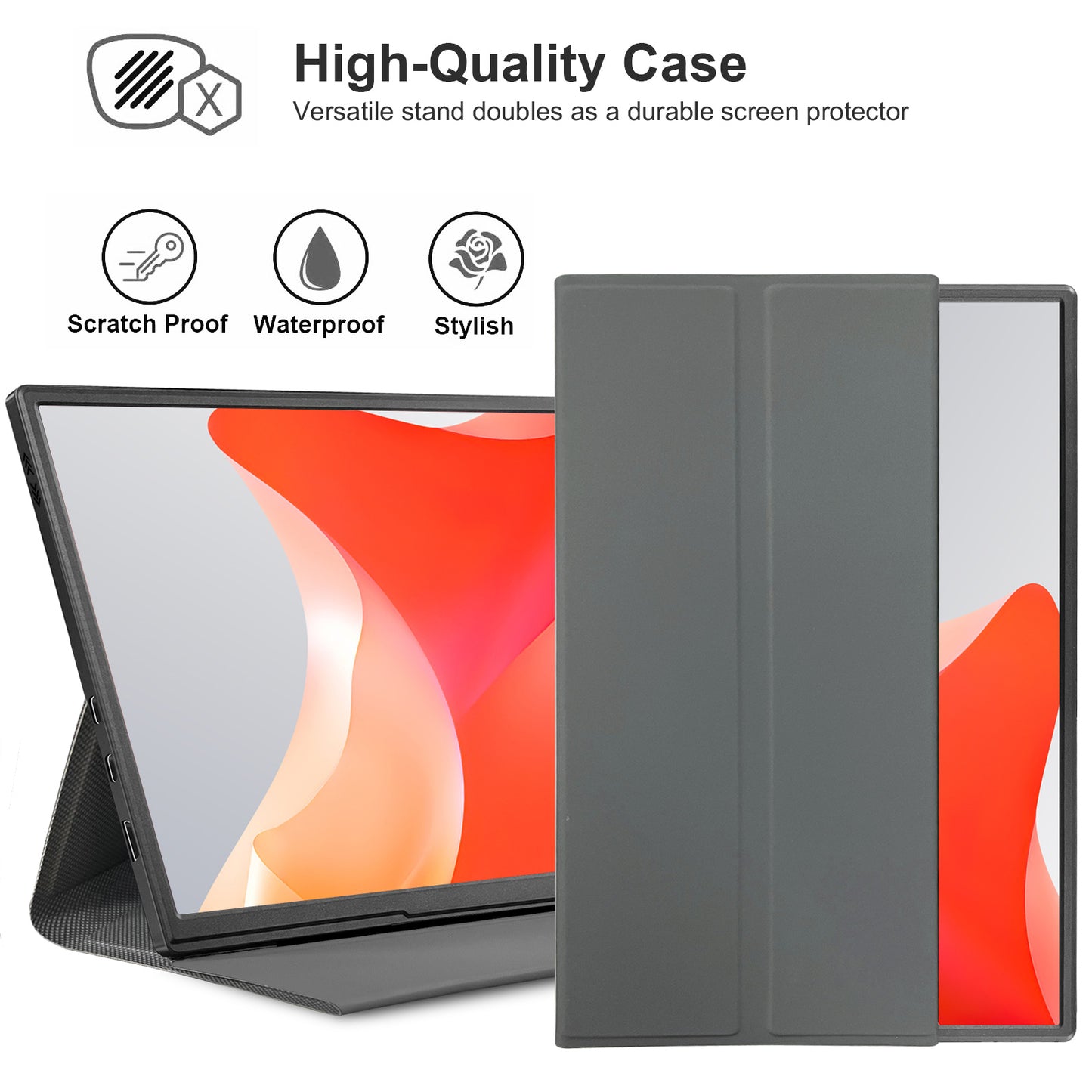 10.5inch Portable Monitor 1920x1280P FHD IPS Screen USB-C Laptop Monitor HDMI Second External Monitor for Laptop,PC,Mac Phone,PS,Xbox,Swich,IPS Ultra-Thin Zero Frame Gaming Monitor/Premium Smart Cover