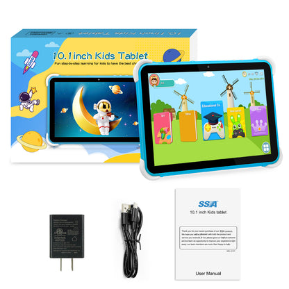 64GB 10.1 Inch Kids Tablet Android Tablet for Kids 2GB+64GB Toddler Tablet APP Preinstalled & Parent Control IWWA Kids Education Tablet with WiFi, Dual Camera, Bluetooth, Kid-Proof Case