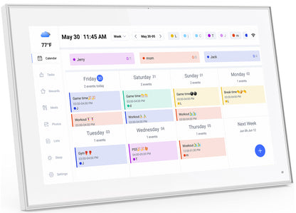 15.6 Inch Smart Digital Calendar Wall Planner & Chore Chart, IPS FHD 1920x1080 Touchscreen Interactive Display for Family Schedules, Streamline Household Organization