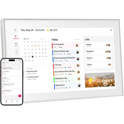 15.6 Inch Wall Planner Digital Calendar & Chore Chart, Smart Touchscreen Interactive Display for Family Schedules, Hearth Display Digital Calendar, Great for Organizing Your 2026-2027 Year
