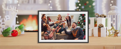 15.6 Inch WiFi Digital Picture Frame with 1920x1080 FHD IPS Touch Screen, Send Photo or Videos via App or Email, 32GB Storage, Support USB Drive/SD Card Extend Storage, Auto-Rotate, Wall Mountable