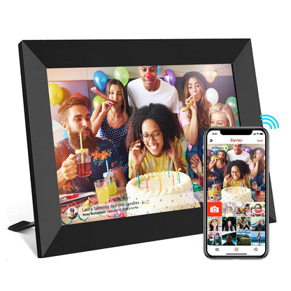 FRAMEO WiFi Digital Photo Frame 10.1 Inch HD IPS Touch Screen, 32GB Storage, Auto-Rotate, Wall-Mountable, Easy Setup Share Photos & Videos via Free App from Anywhere