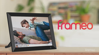 FRAMEO Digital Photo Frame WiFi 8 Inch 1920×1200 FHD Touch Screen IPS Display, 16GB Storage, Support USB Drive/SD Card, Auto-Rotate, Easy Setup to Share Photos or Videos Anywhere via Free App